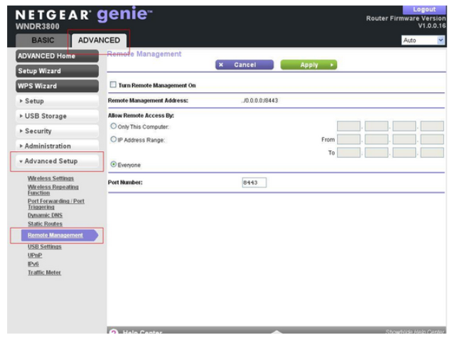 NetGear Genie website