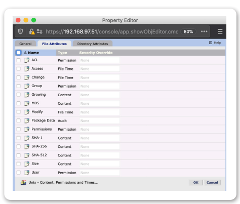 Fig 2. Windows File and Directory Attributes