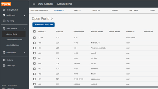 Tripwire State Analyzer screen shot