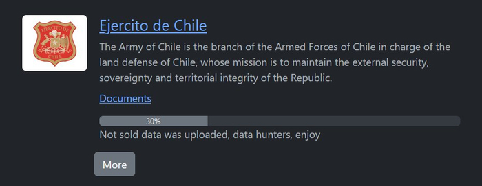 chile army ransomware