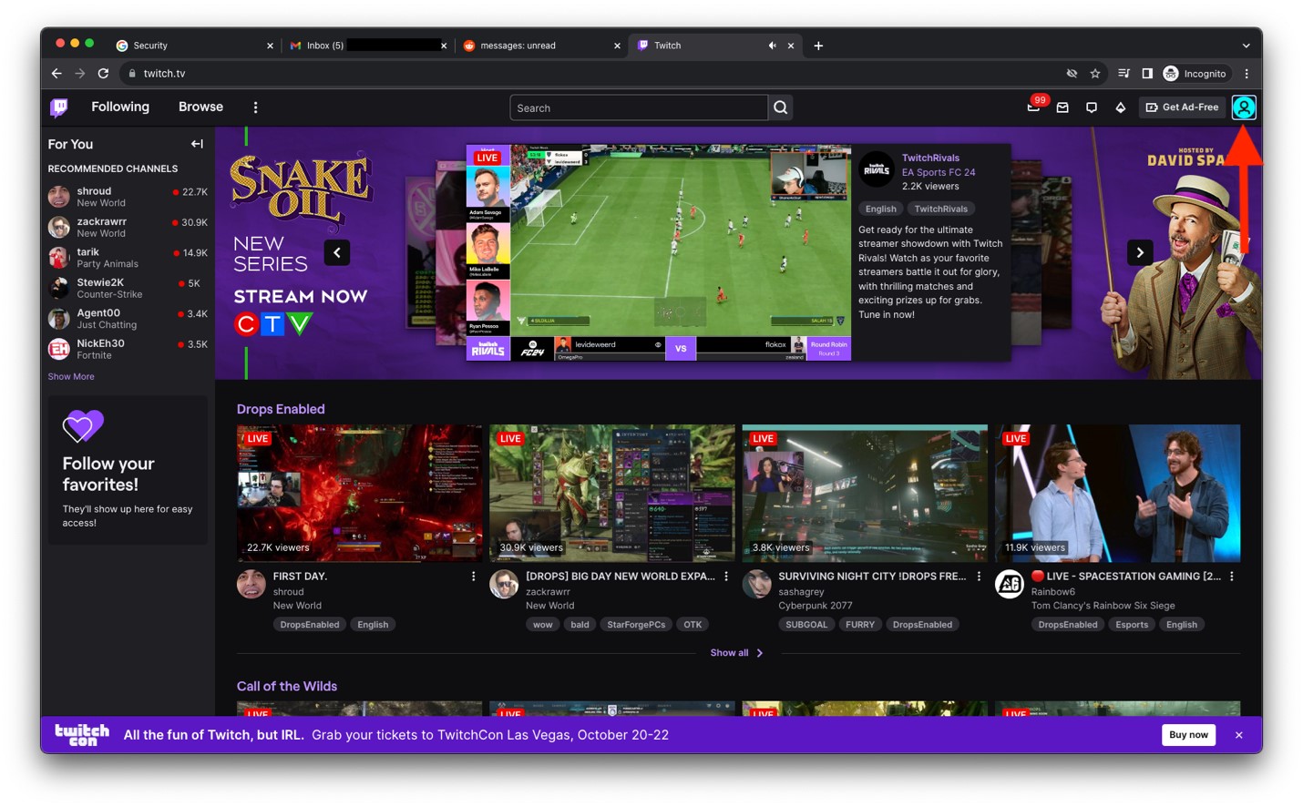 Twitch website