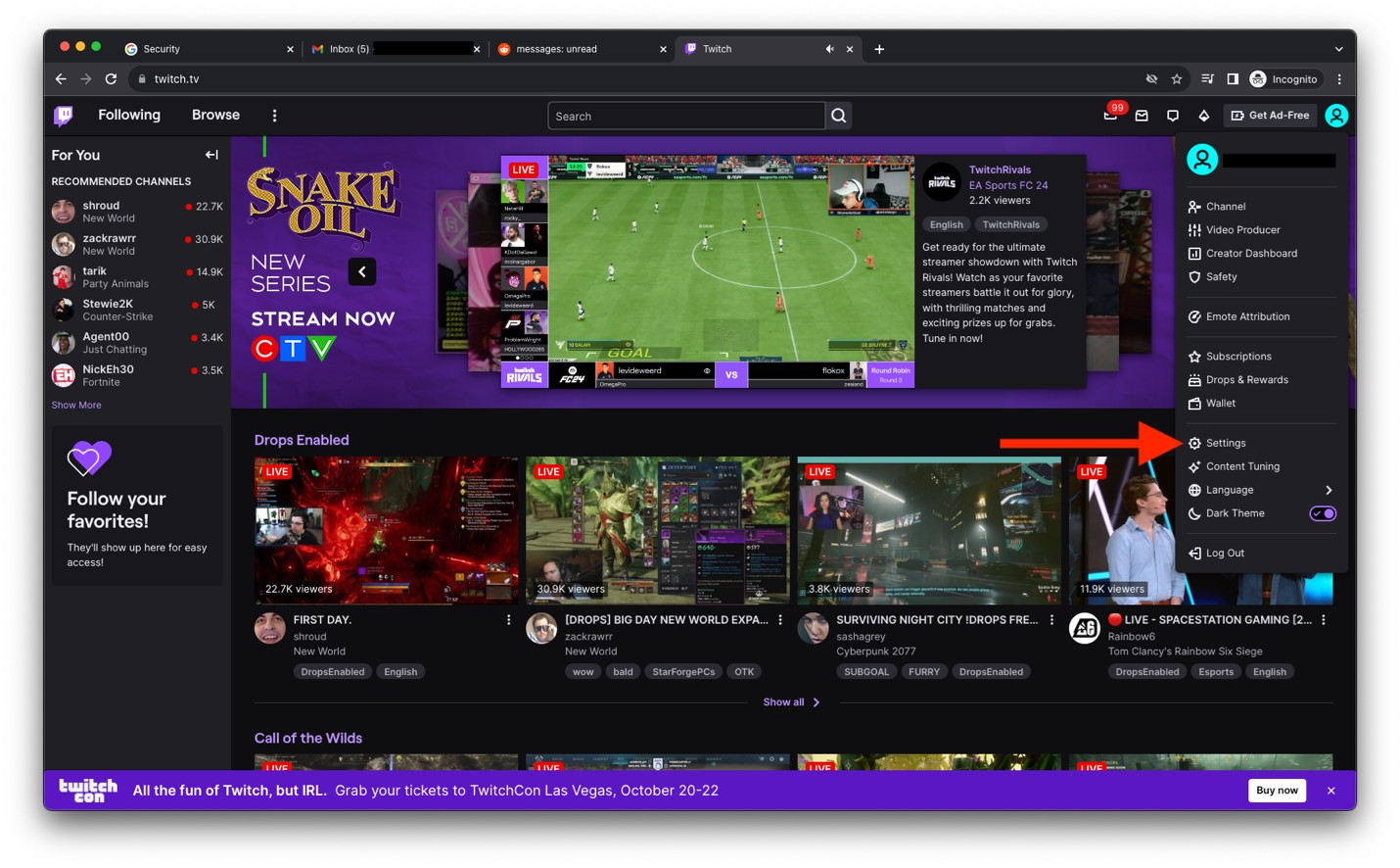 Twitch website