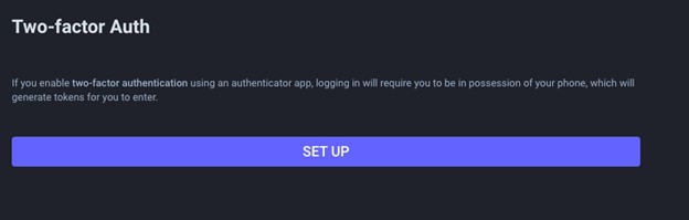 Twitch website two factor authentication 