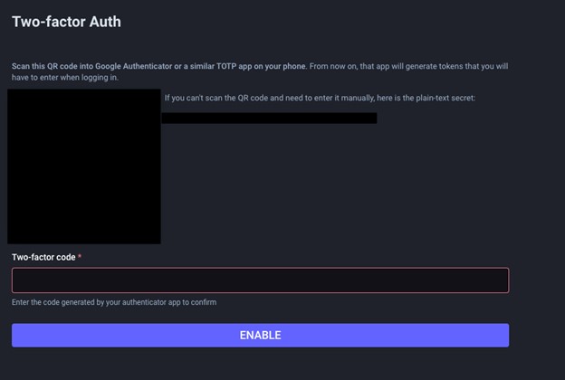 Twitch website two factor authentication 