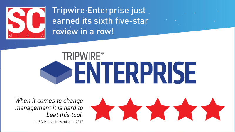 Tripwire Enterprise Receives 5-star Review from SC Magazine for the Sixth Year Running
