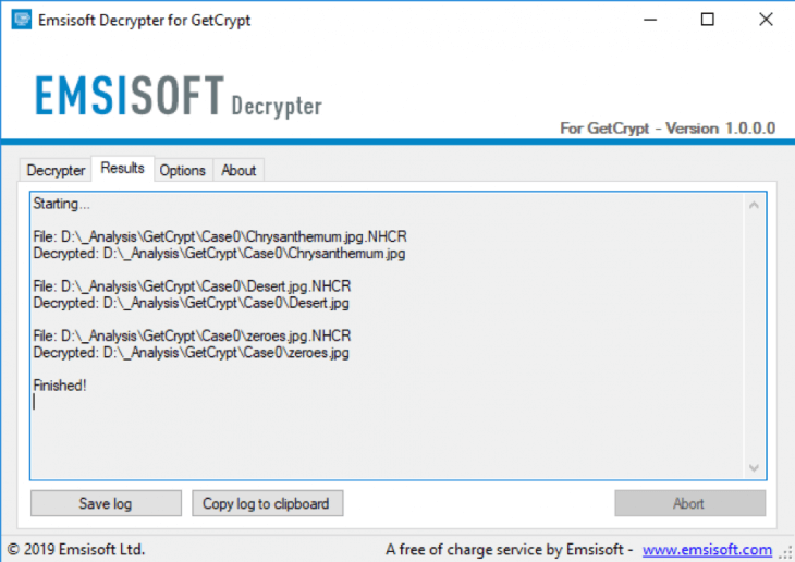 Successful-Emsisoft-GetCrypt-Decryption-730x516.png