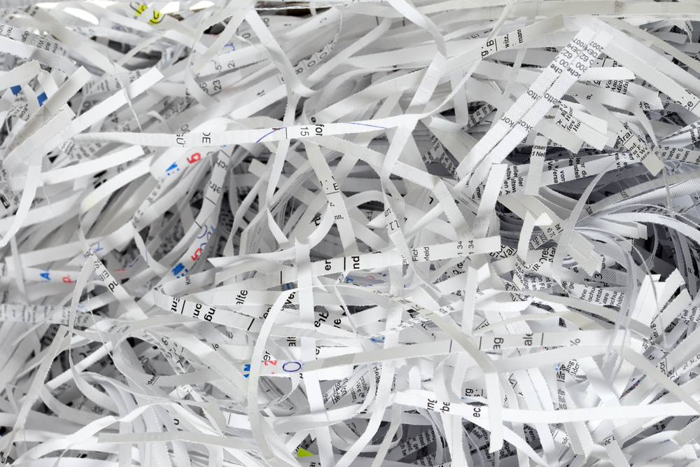 Shredder Counter-Forensics: Secure Physical Data Destruction