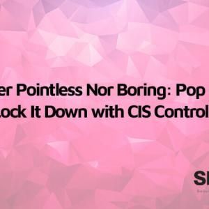 Neither Pointless Nor Boring: Pop It and Lock It Down with CIS Controls